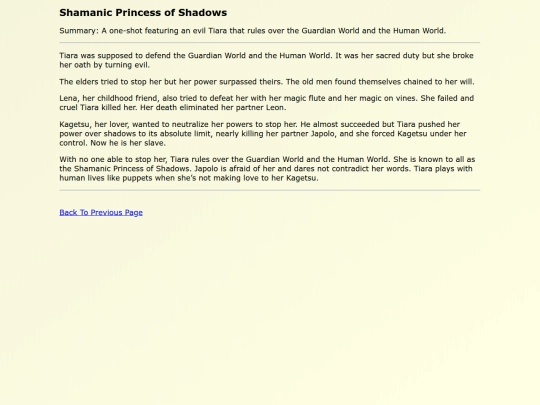 Fanfics EN/Shamanic_Princess_of screenshot