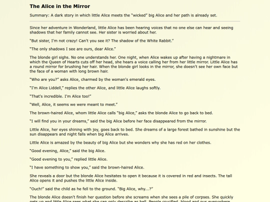 Fanfics EN/The_Alice_in_the_Mirror screenshot