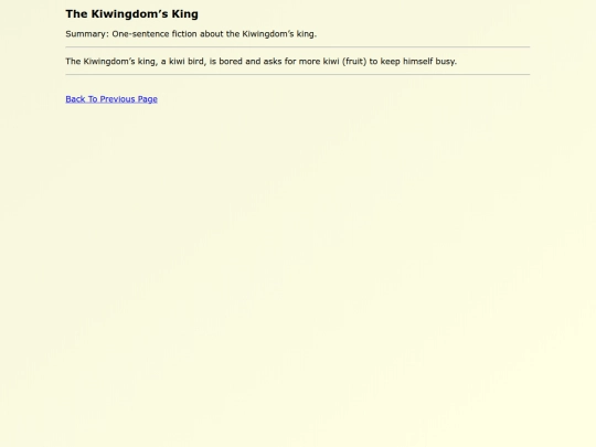 Fanfics EN/The_Kiwingdoms_King screenshot