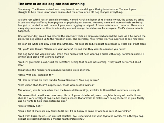 Fanfics EN/The_love_of_an_old_dog screenshot