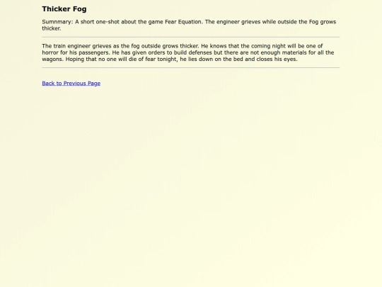 Fanfics EN/Thicker_Fog screenshot