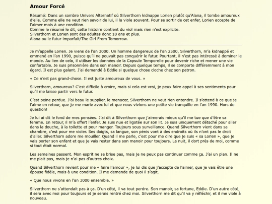 Fanfics FR/Amour_Force screenshot