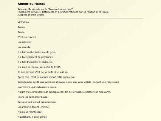 Fanfics FR/Amour_ou_Haine screenshot