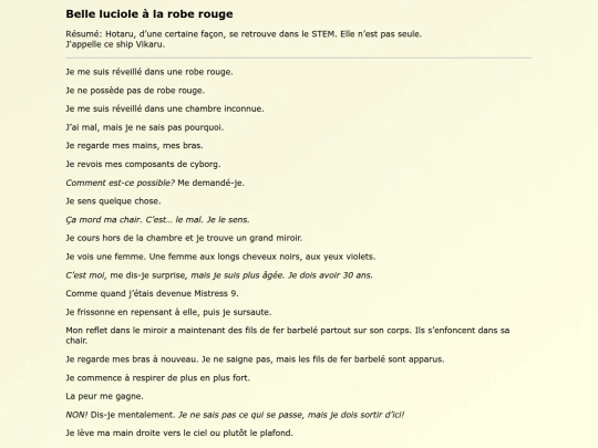 Fanfics FR/Belle_luciole_a_la_robe screenshot