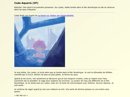 Fanfics FR/Code_Aquaria_VF screenshot