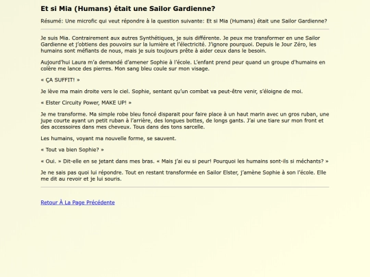 Fanfics FR/Et_si_Mia_Humans_etait screenshot