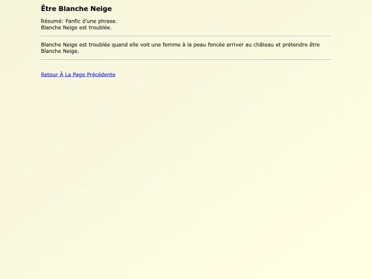 Fanfics FR/Etre_Blanche_Neige screenshot