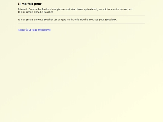Fanfics FR/Il_me_fait_peur screenshot