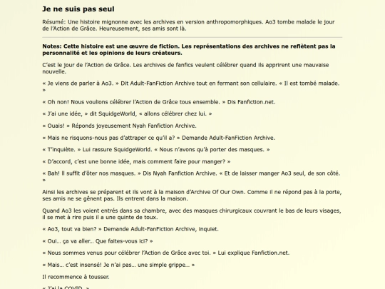 Fanfics FR/Je_ne_suis_pas_seul screenshot