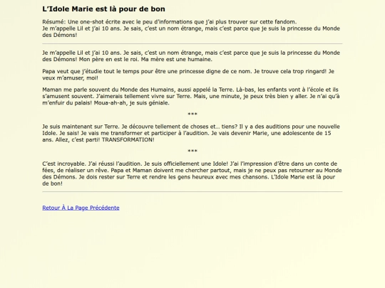 Fanfics FR/LIdole_Marie_est_la_pour screenshot