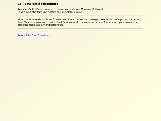 Fanfics FR/La_Peste_est_a screenshot