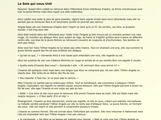 Fanfics FR/La_Soie_qui_nous_Unit screenshot