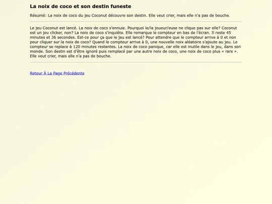 Fanfics FR/La_noix_de_coco_et_son screenshot
