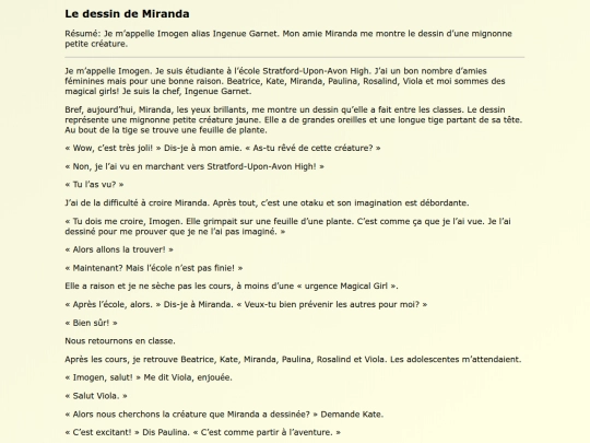 Fanfics FR/Le_dessin_de_Miranda screenshot
