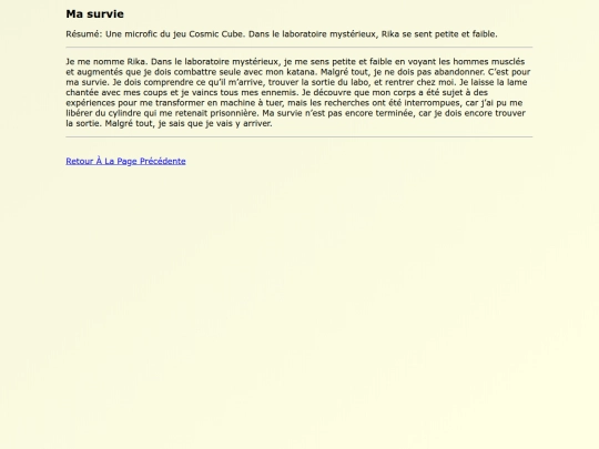 Fanfics FR/Ma_survie screenshot