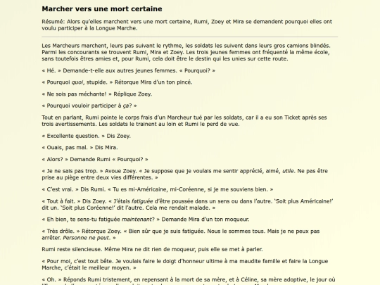 Fanfics FR/Marcher_vers_une_mort screenshot