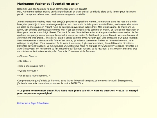 Fanfics FR/Marieanne_Vacher_et screenshot