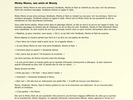Fanfics FR/Minky_Momo_ses_amis_et screenshot