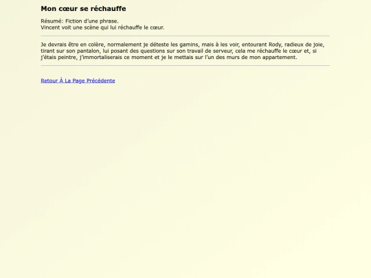 Fanfics FR/Mon_coeur_se_rechauffe screenshot