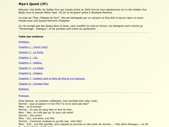 Fanfics FR/Myas_Quest_VF screenshot