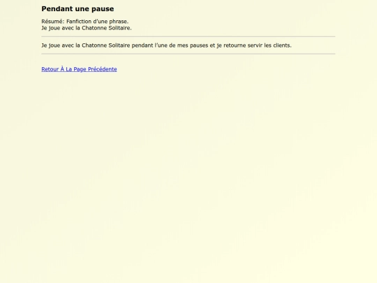 Fanfics FR/Pendant_une_pause screenshot