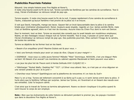 Fanfics FR/Publicites_Pourriels_Fatales screenshot