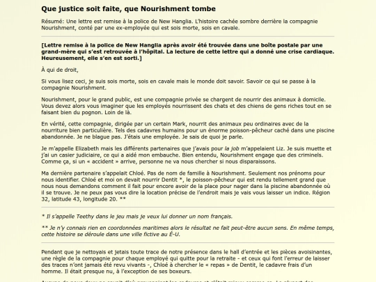 Fanfics FR/Que_justice_soit_faite screenshot