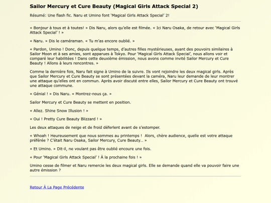 Fanfics FR/Sailor_Mercury_et_Cure_Beauty screenshot