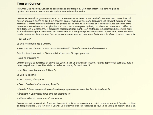 Fanfics FR/Tron_en_Connor screenshot