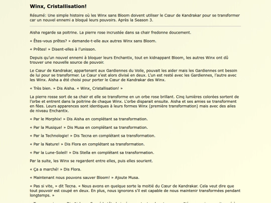 Fanfics FR/Winx_Cristallisation screenshot