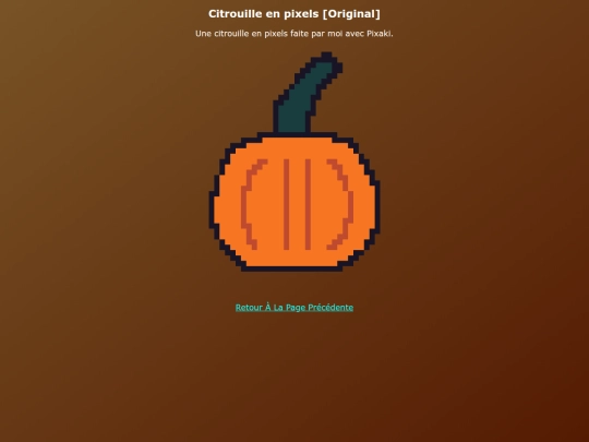 My Drawings FR/Citrouille_en_pixels_Art screenshot