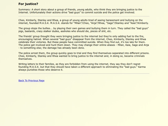 Original Works EN/For_justice screenshot