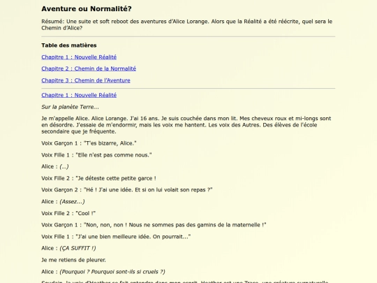 Original Works FR/Aventure_ou_Normalite screenshot