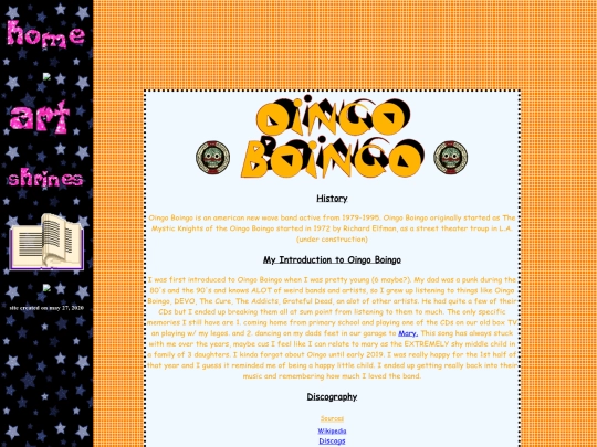 oingoboingshrine screenshot
