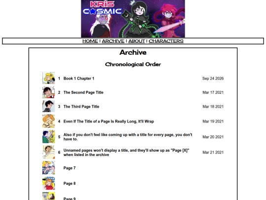 archive screenshot