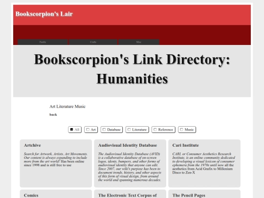 linkbib/humanities screenshot