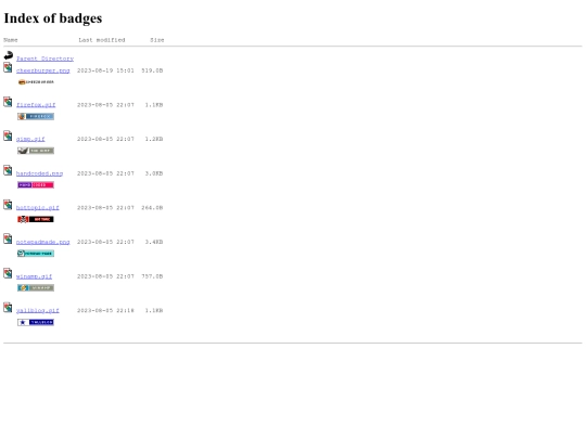 badges screenshot