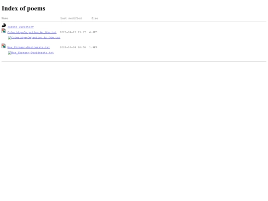 poems screenshot