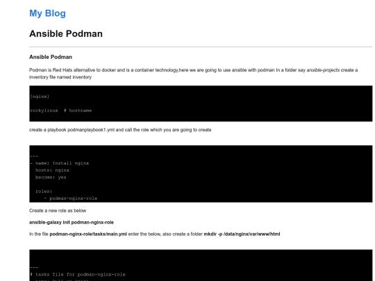 ansiblepodman screenshot