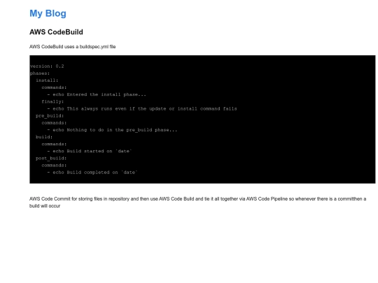 awscodebuild screenshot