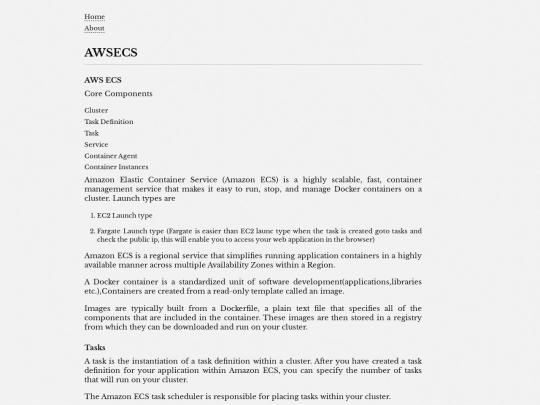 awsecs screenshot
