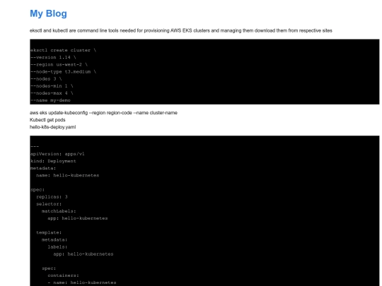 awseks screenshot