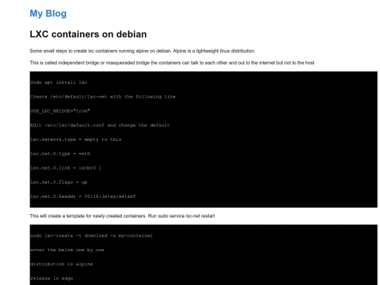 debianlxc screenshot