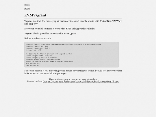 kvmvagrant screenshot