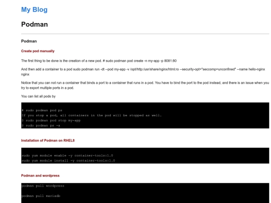 podman screenshot