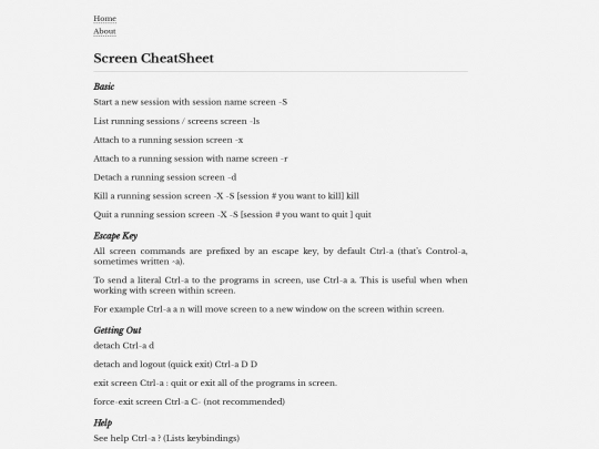 screencheatsheet screenshot