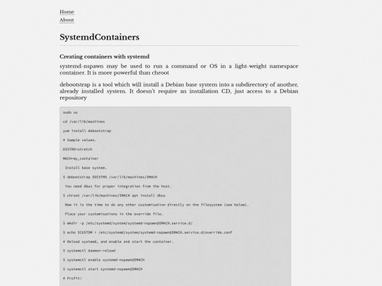 systemdcontainers screenshot