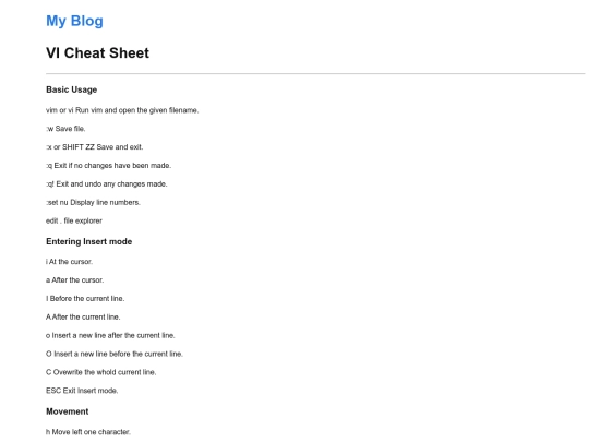 vicheatsheet screenshot