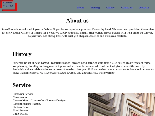 About us screenshot