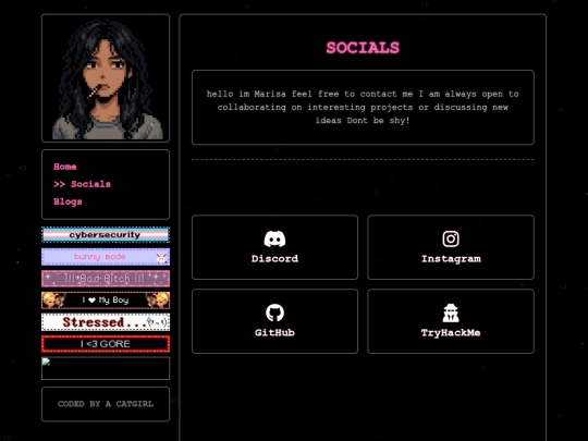 socials screenshot